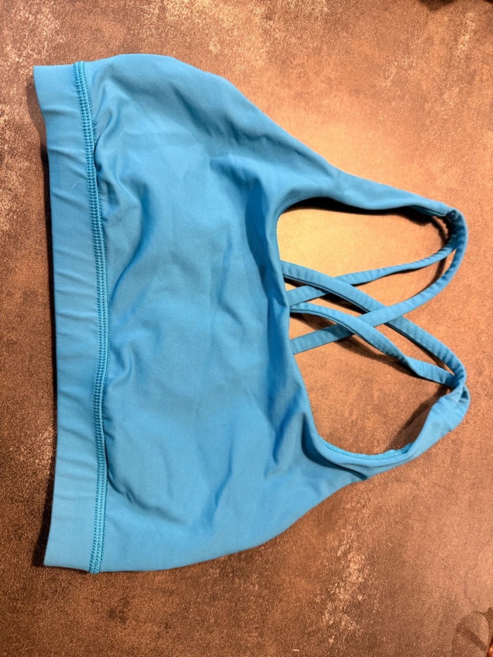 Blue Strappy Lululemon Sports Bra